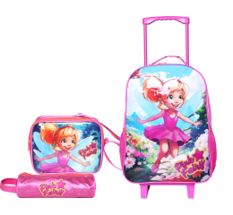 KIT MOCHILA CARRINHO+LANC.ESTOJO FAIRY BPD33165